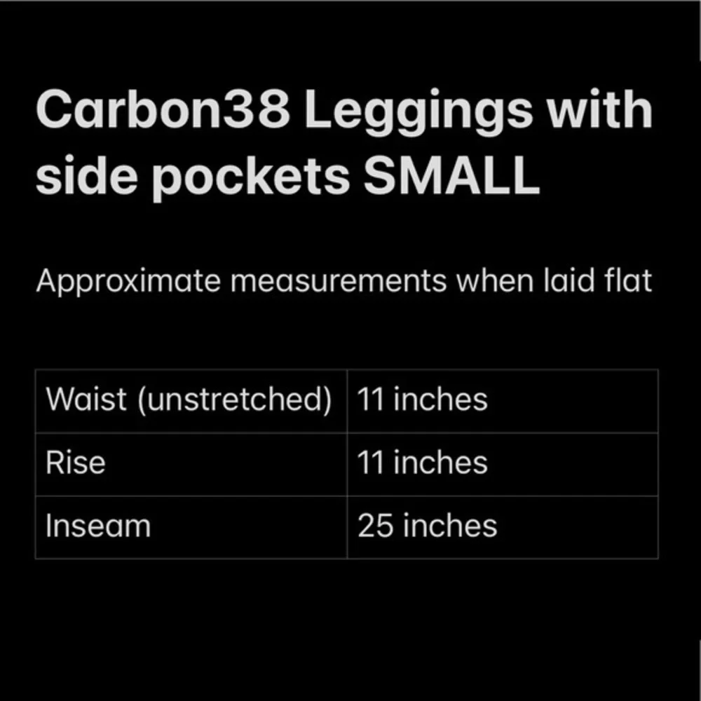 Carbon38 High Rise Cargo Side Phone Pockets 7/8 Leggings Yoga Pants NWT